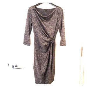 Ann Taylor faux wrap cowl neck dress size S